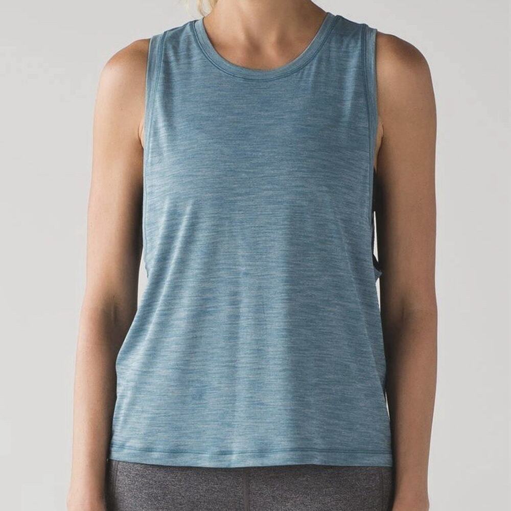 Lululemon Cardio Squad Tank II Heathered Desert Teal Sz Unsure